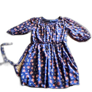 Floral dress Navy blue with orange flowers size XL